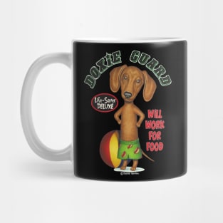 Cute awesome Doxie fun Dachshund Wearing Swim Trunks Mug